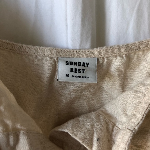 aritzia sunday best beige/tan romper - Picture 3 of 3